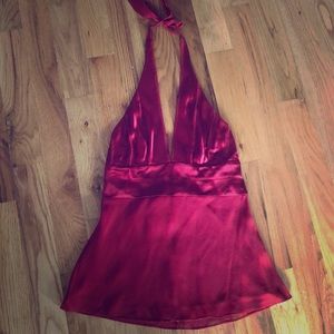 BCBG Silk Halter Top